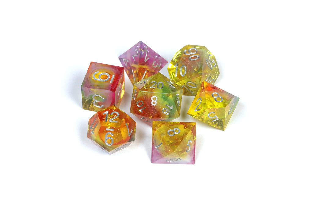 VHS Dice Rainbow Bright RPG Dice Set Dice Sets & Singles 1985 Games [SK]
