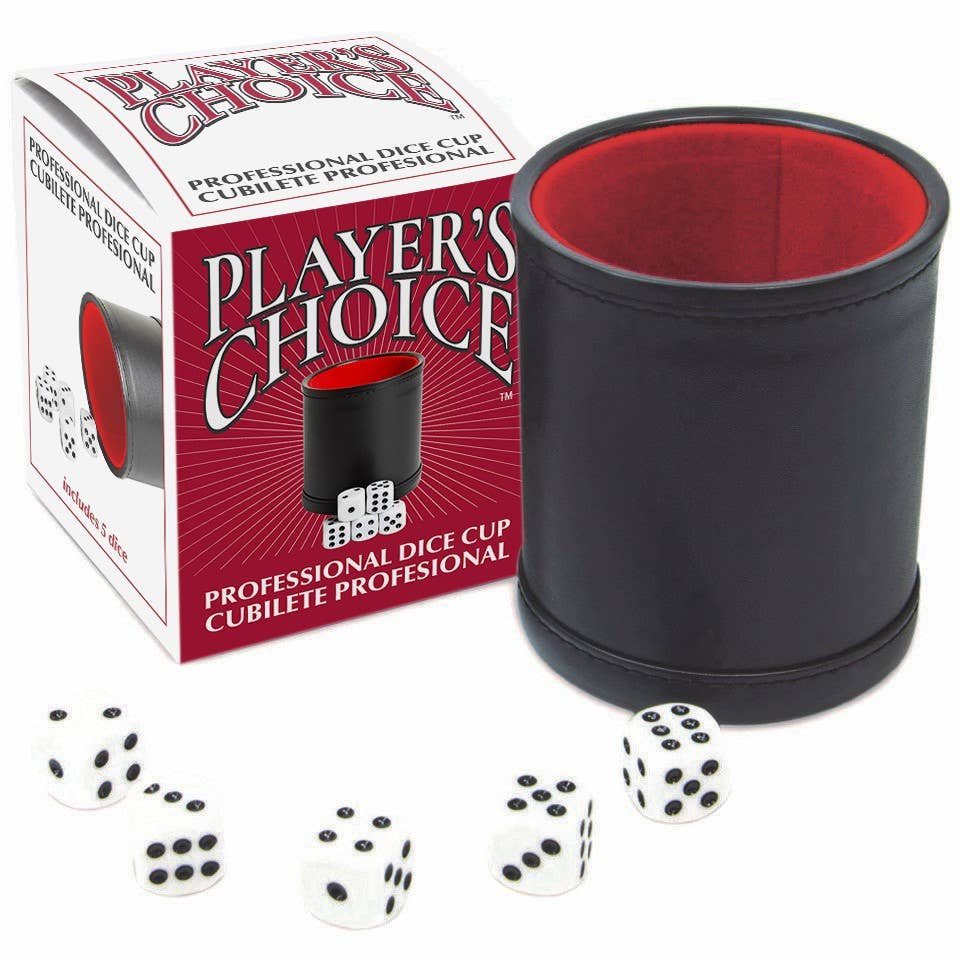 Player's Choice Professional Dice Cup with 5 Dice Traditional Games Best Value Products [SK]