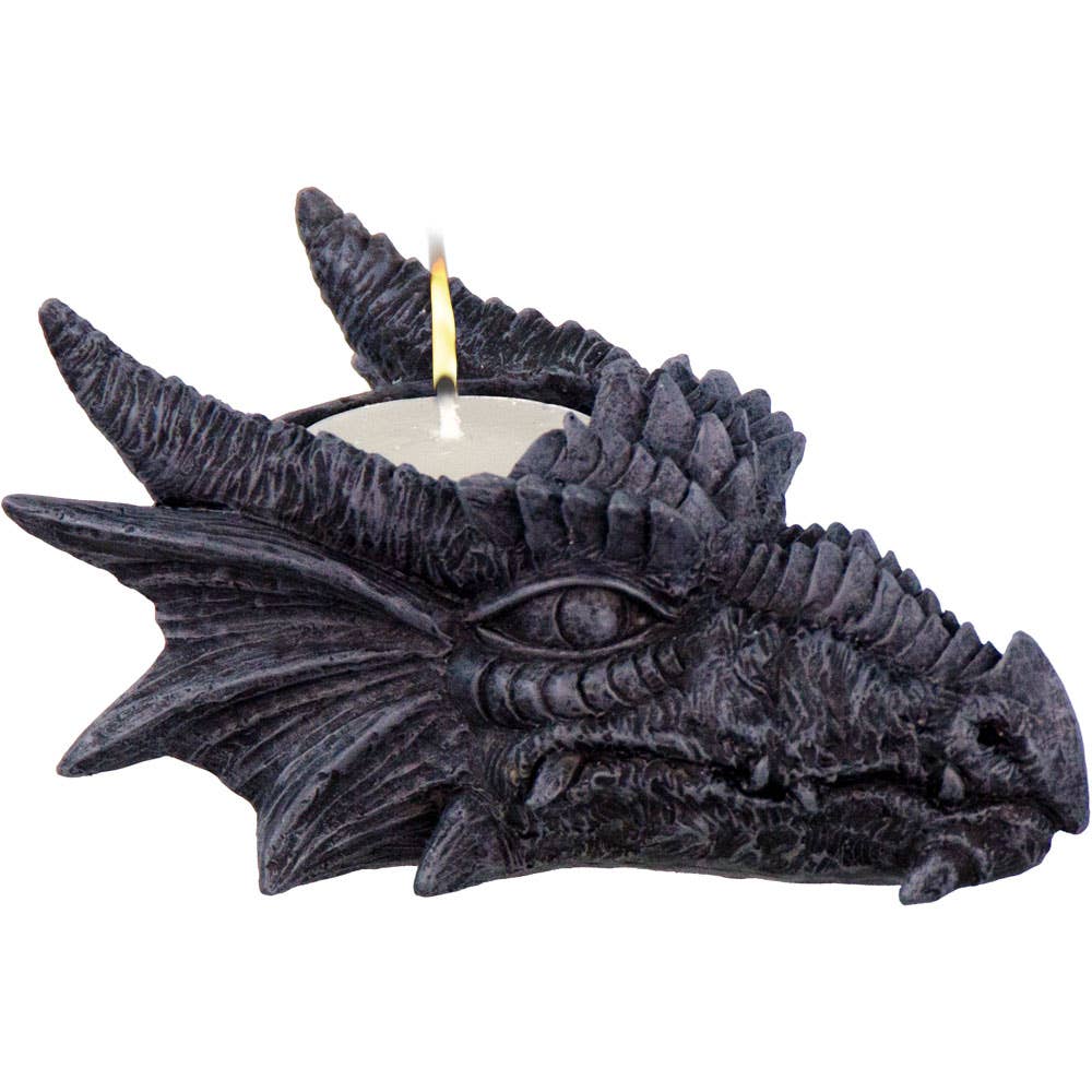 Grey Dragon Head Candle Holder Giftware Kheops International [SK]   