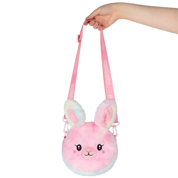 Squishable Tie Dye Bunny Fuzzy Crossbody Purse Plush Squishable [SK]