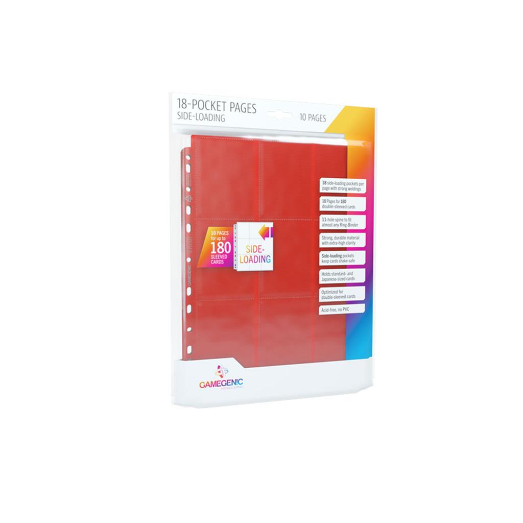 Gamegenic Sideloading 18 Pocket Pages Card Supplies Gamegenic [SK] Red  