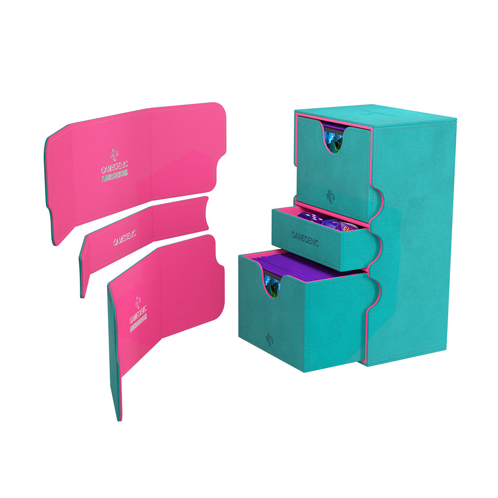 GameGenic Stronghold 200+ XL Convertible Teal/Pink Card Supplies Gamegenic [SK]