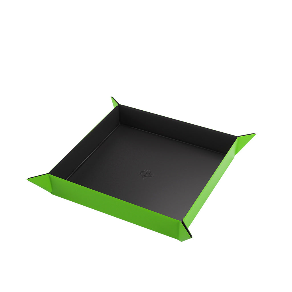 Gamegenic Square Dice Tray Game Accessory Gamegenic [SK] Black/Green  