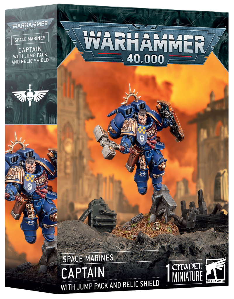 40K Space Marines Captain w/Jump Pack & Relic Shield Games Workshop Minis Games Workshop [SK]
