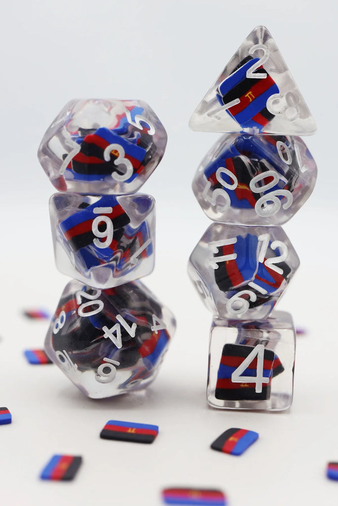 Polyamorous Flag RPG Dice Set Dice Sets & Singles Foam Brain Games [SK]   