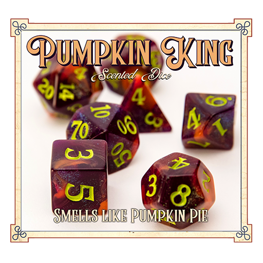 Pumpkin King Scented RPG Dice Set Dice Sets & Singles Studio Woe [SK]