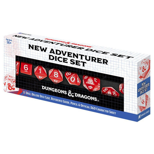D&D New Adventurer Set with Red Dice Dice Sets & Singles Sirius Dice [SK]