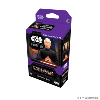 Star Wars Unlimited Secrets of Power Spotlight Deck TCGs Misc Fantasy Flight Games [SK] Chancellor Palpatine