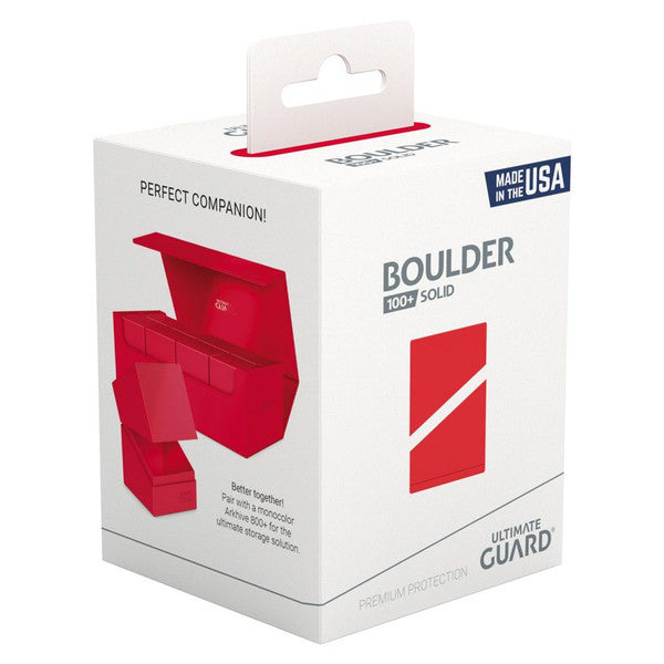 Ultimate Guard Boulder 100+ Solid Red Card Supplies Ultimate Guard [SK]