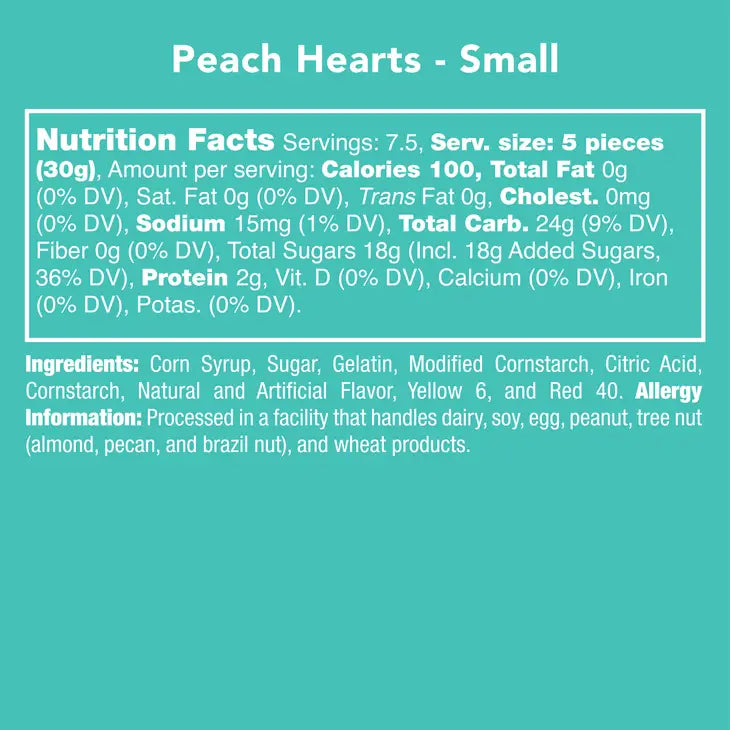Candy Club Peach Heart Gummies Concessions Candy Club [SK]   