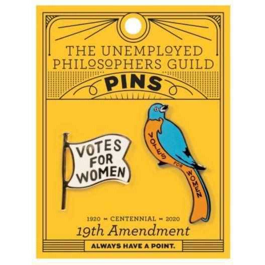 19th Amendment Pin Set Novelty Unemployed Philosopher's Guild [SK]   