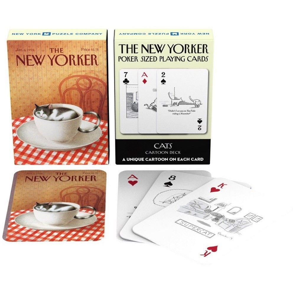 Cat Cartoon Playing Cards Novelty New York Puzzle Company [SK]   