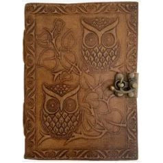 Earthbound Owl Embossed Leather Journal Giftware Earthbound Journals [SK]   