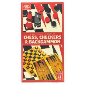 Chess Checkers and Backgammon Traditional Games Professor Puzzle [SK]   