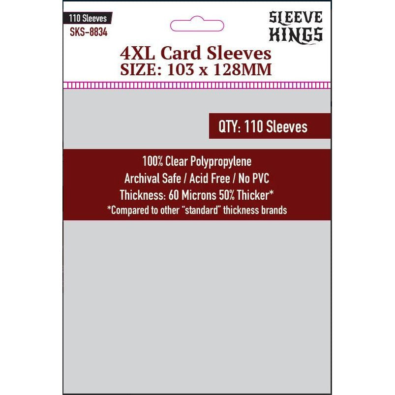 110 x Sleeve Kings 4XL Sleeves (103mm x 128mm) 110 x Sleeve Kings 4XL Sleeves (103mm x 128mm)