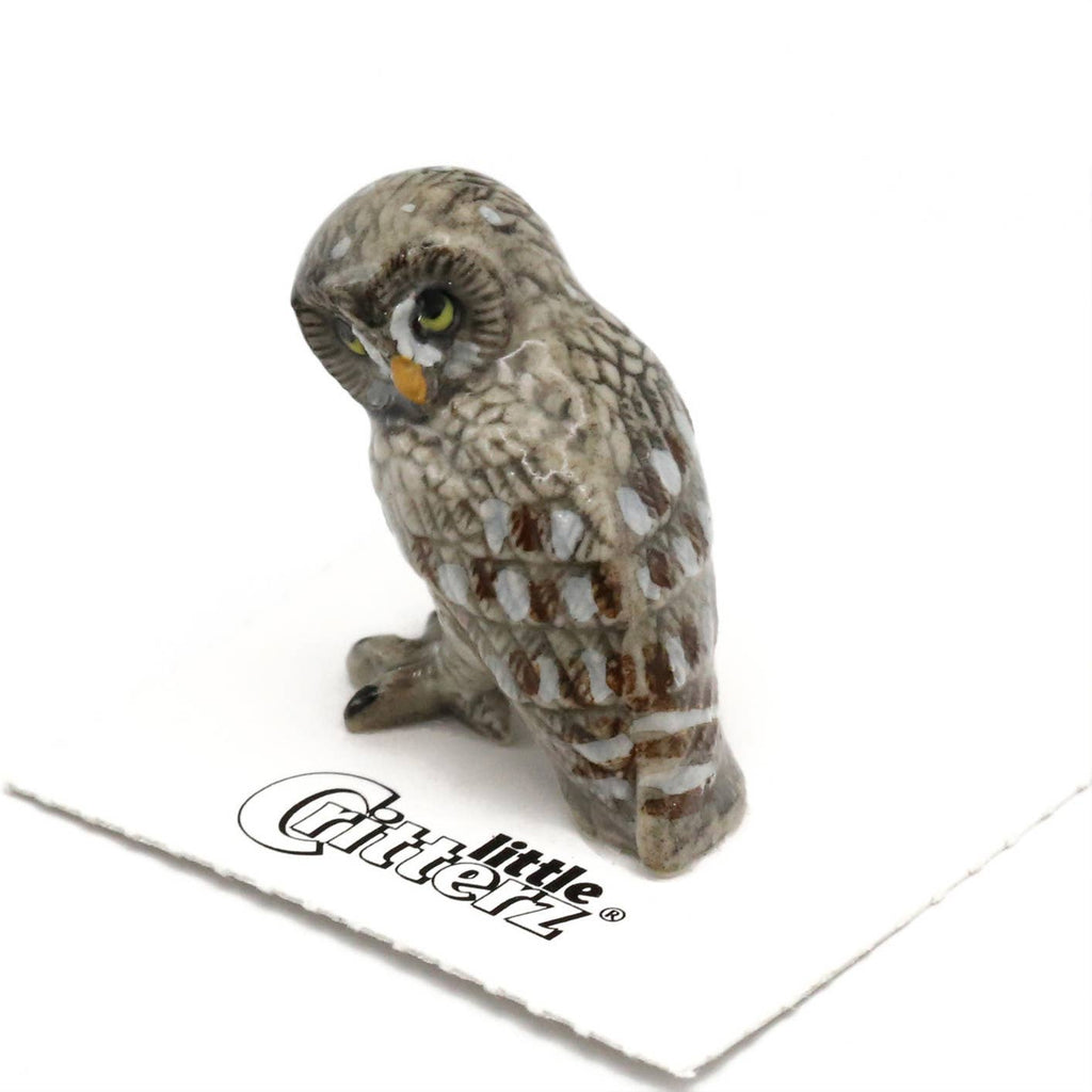 Little Critterz Phantom Great Gray Owl Porcelain Miniature Giftware Little Critterz [SK]   