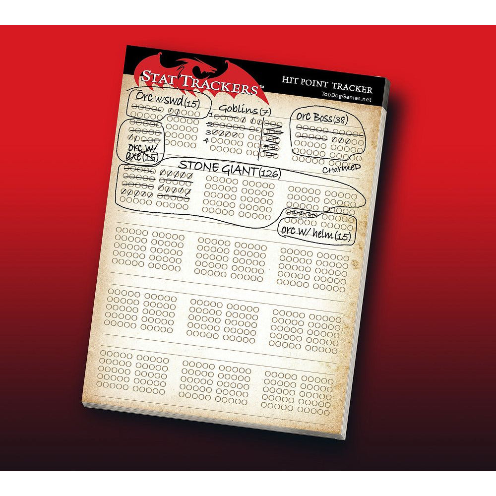 Hit Point Tracker Pad RPGs - Misc Top Dog Games [SK]   
