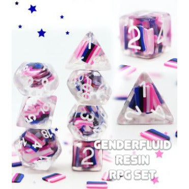 Genderfluid Flag RPG Dice Set Dice Sets & Singles Foam Brain Games [SK]