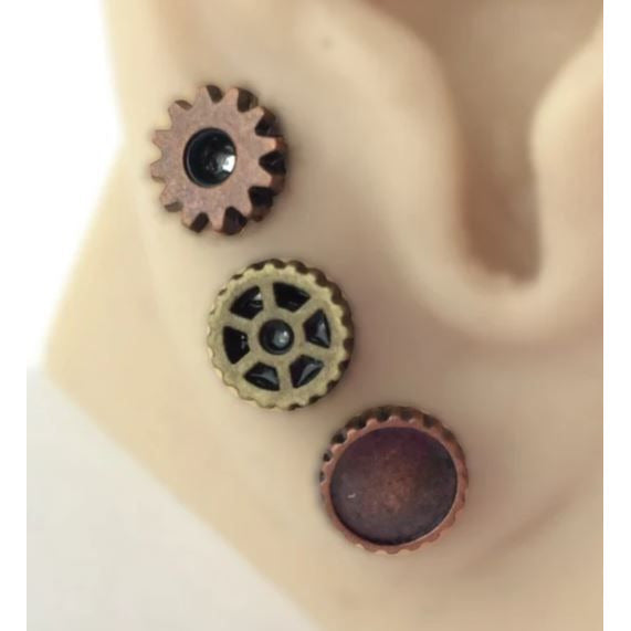Tiny Gear Stud Earring Set Accessories Spotlight Jewelry [SK]   