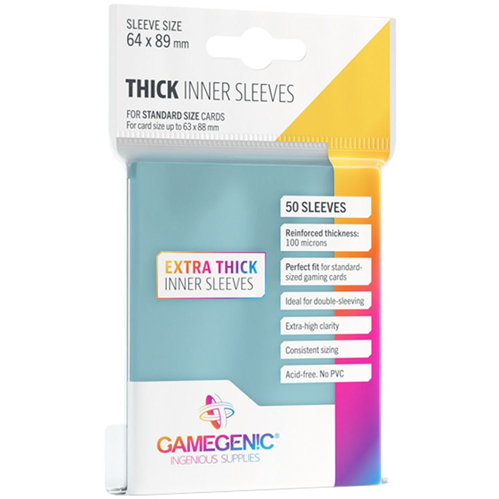 Gamegenic Thick Inner Sleeves 50 Count Card Supplies Gamegenic [SK]   