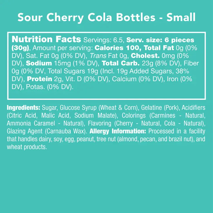 Candy Club Sour Cherry Cola Bottles Concessions Candy Club [SK]   