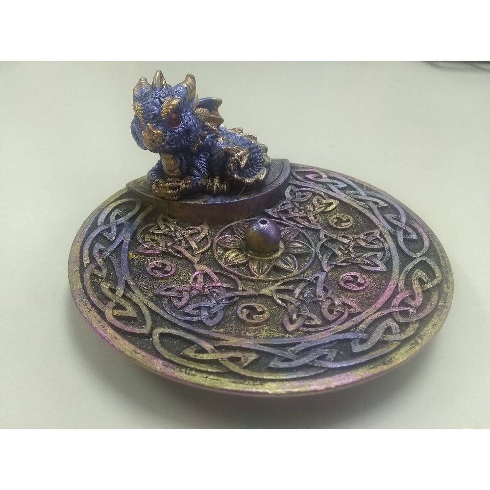 Blue Dragon Round Burner Giftware Fantasy Gifts [SK]   