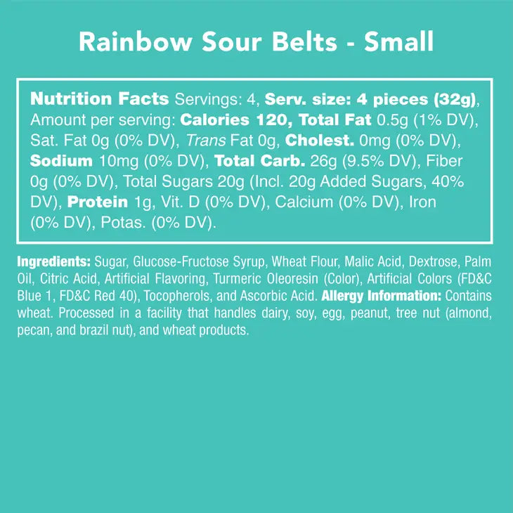 Candy Club Rainbow Sour Belts Concessions Candy Club [SK]   