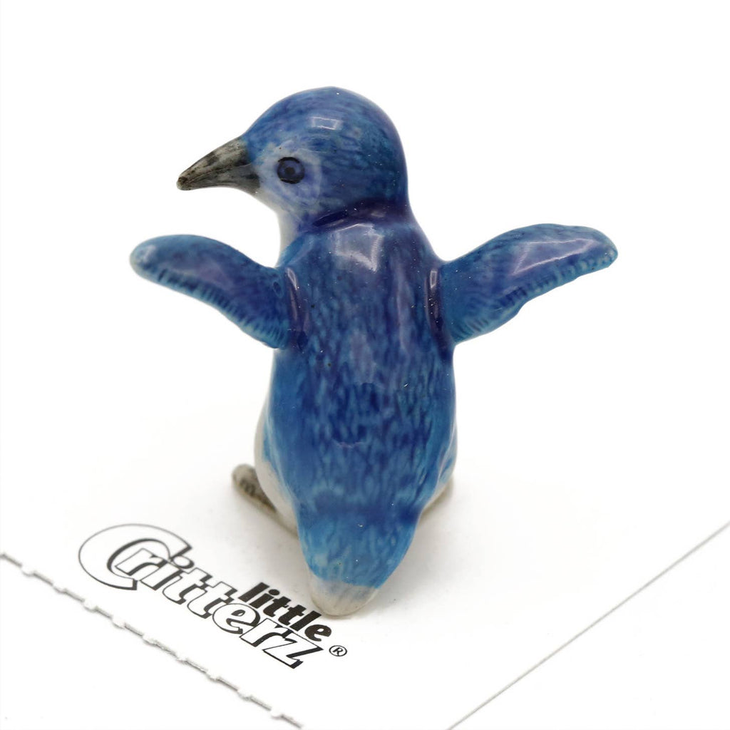 Little Critterz Oamaru Blue Fairy Penguin Porcelain Miniature Giftware Little Critterz [SK]   