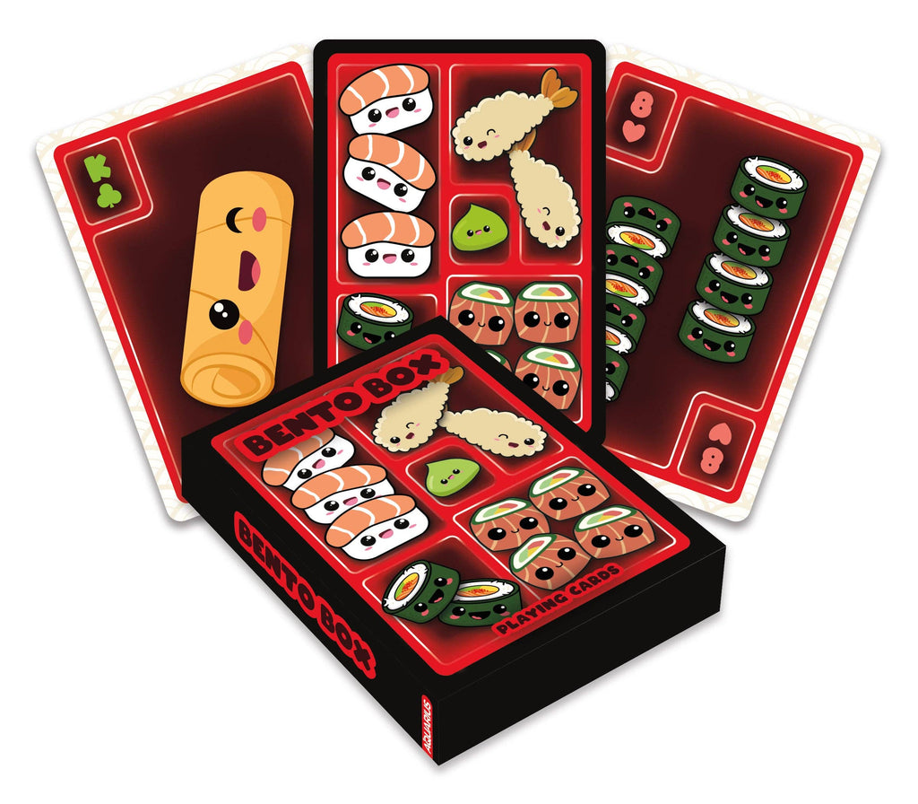 Bento Box Playing Cards Traditional Games AQUARIUS, GAMAGO, ICUP, & ROCK SAWS by NMR Brands [SK]   