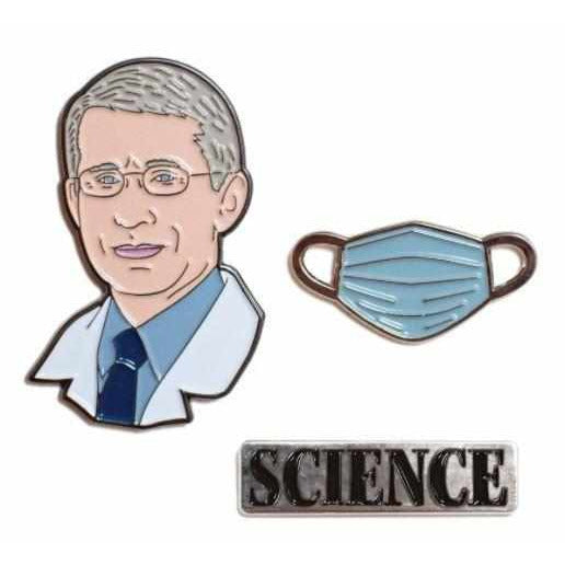 Dr Anthony S. Fauci Pin Set Accessories Unemployed Philosopher's Guild [SK]   