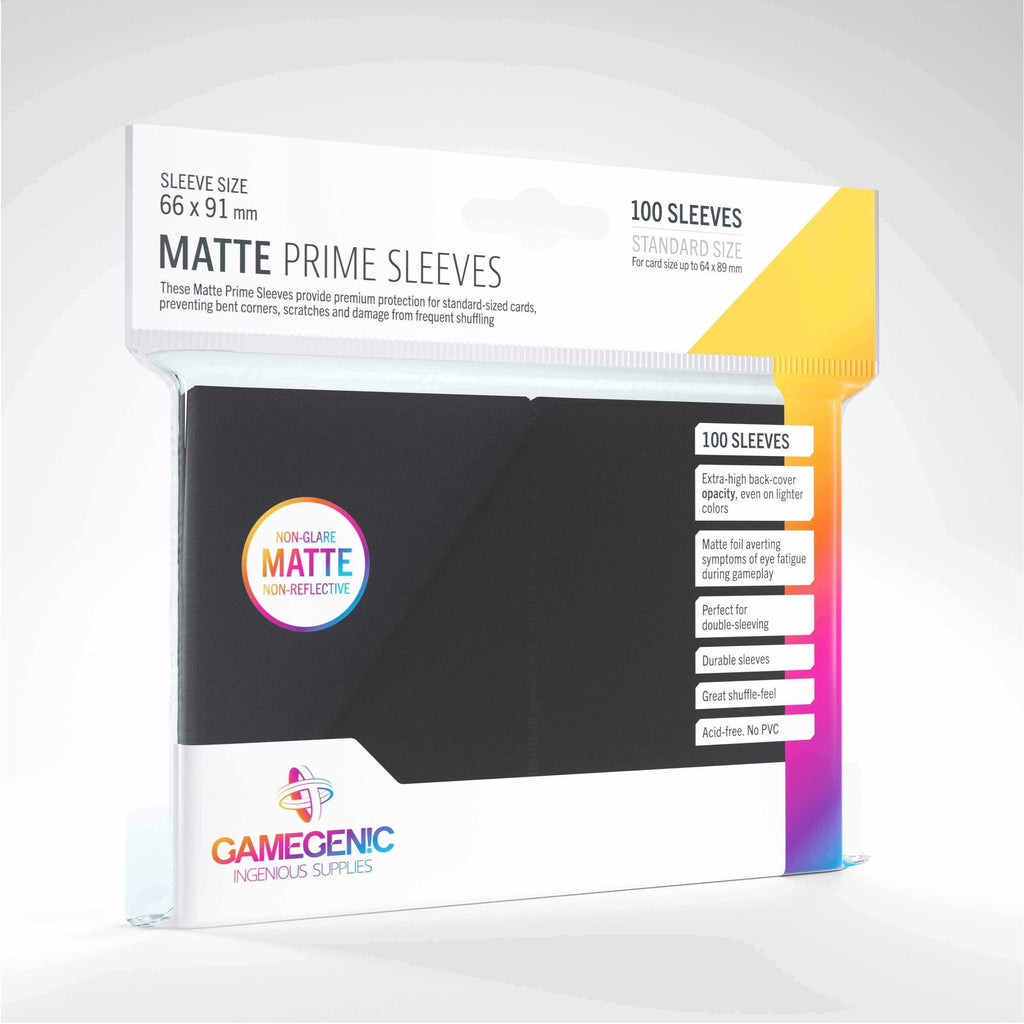 Gamegenic Matte Prime Sleeves Black Card Supplies Gamegenic [SK]   