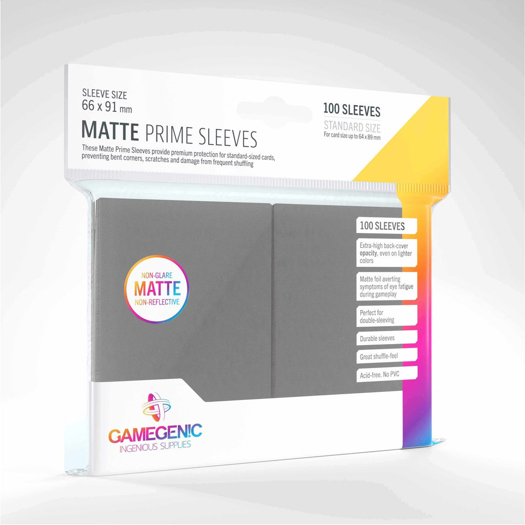 Gamegenic Matte Prime Sleeves Gray Card Supplies Asmodee [SK]   