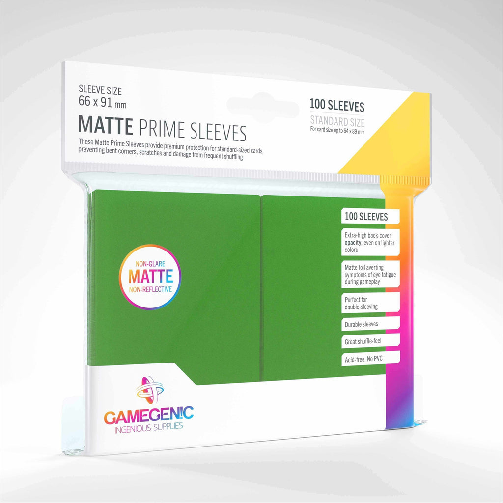Gamegenic Matte Prime Sleeves Green Card Supplies Gamegenic [SK]   