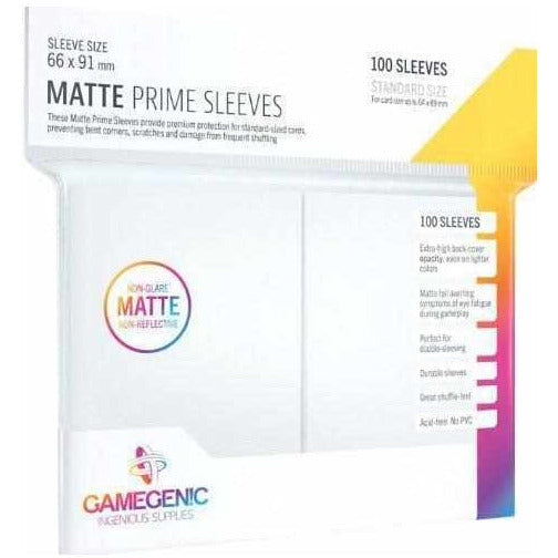 Gamegenic Matte Prime Sleeves White Card Supplies Gamegenic [SK]   