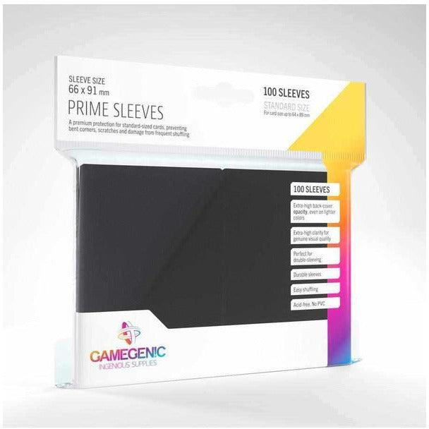 Gamegenic Prime Sleeves Black Card Supplies Gamegenic [SK]   