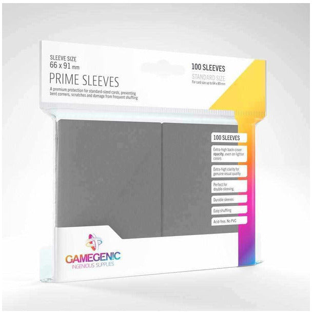 Gamegenic Prime Sleeves Dark Gray Card Supplies Gamegenic [SK]