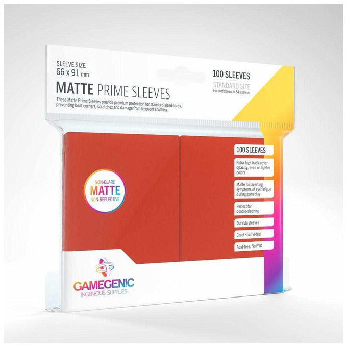 Game Genic Prime Sleeves Red Card Supplies Asmodee [SK]   