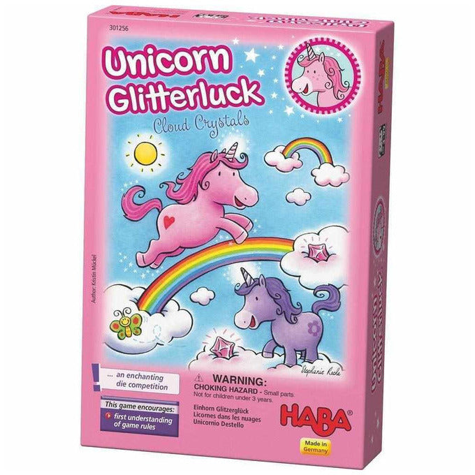 Unicorn Glitterluck Cloud Crystals Board Games HABA USA [SK]
